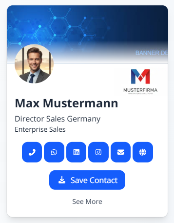 Example vCard preview